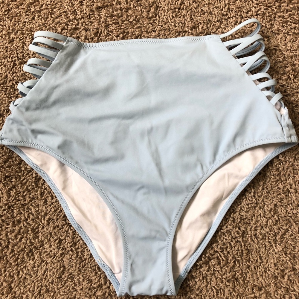 PINK high waste bikini bottom